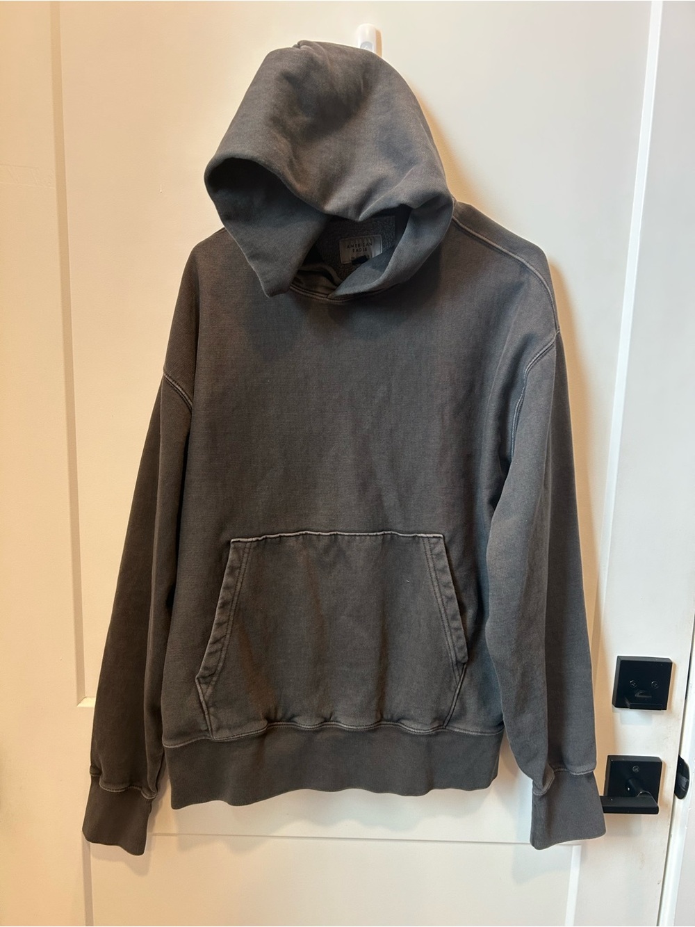 American Eagle Outfitters Washed Charcoal Pullover Hoodie